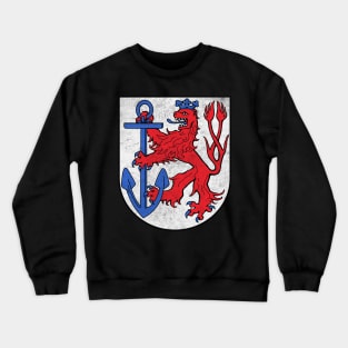 Dusseldorf / Germany Faded Style Coat of Arms Design Crewneck Sweatshirt